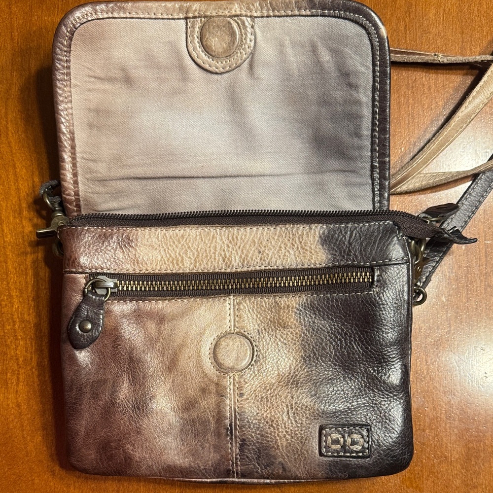 BDU Stu Ziggy Black and Brown Leather Crossbody Belt  Bag - Picture 3 of 9